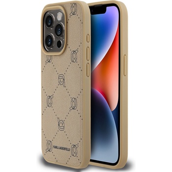 KARL LAGERFELD PU Karl Heads Pattern Magsafe Back Cover за iPhone 15 Pro Max Beige Karl Lagerfeld Karl Lagerfeld | Bezhov | ЖЕНИ | UNI