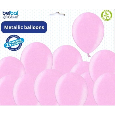 Belbal Balónek světle růžový metalický 071
