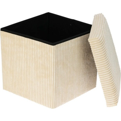 HOMESTYLING Taburet s úložným prostorem 38 cm krémová KO-170500420bezo
