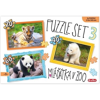 Efko set mláďátka v Zoo 20 40 a 60 dielov