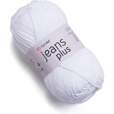 Yarn Art Jeans Plus 62 bílá