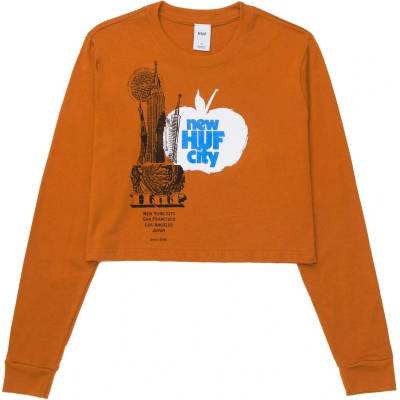 HUF THE CITY LS CROP TEE Burnt Orange