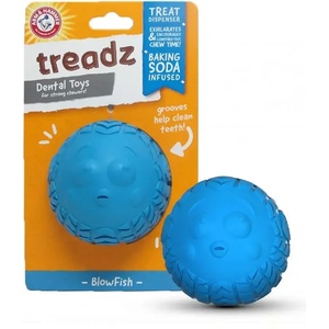 Arm Hammer Arm&Hammer Super Treadz Blowfish Играчка за кучета Риба Балон