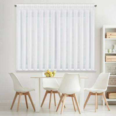 EUROFIRANY ZÁCLONA NA PÁSCE DALIA 350X150 CM BÍLÁ