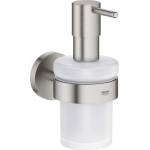 GROHE QuickFix Start - Дозатор за сапун с държач, стъкло/суперстомана 41195DC0 (41195DC0)