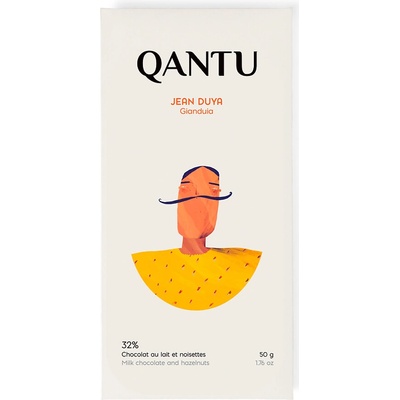QANTU 32% mléčná Jean Duya Gianduja s oříškovou pastou 50 g