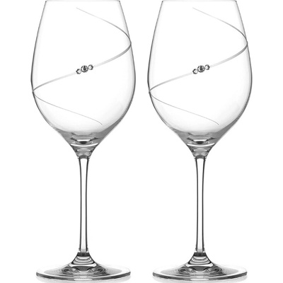 Diamante pohár na červené víno Silhouette City s kamienkami Swarovski 2 x 470 ml