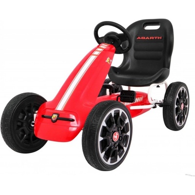 Joko Abarth Gokart s pedálmi EVA kolesá červená