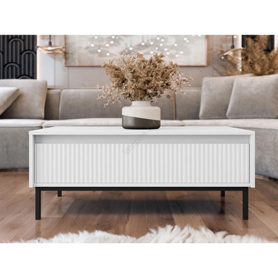 Mirjan24 Холна масичка OZMI 100x40 см бяла (MJ0164)