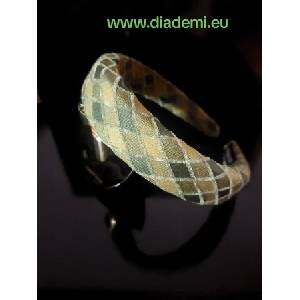 Radi handmade Диадема със зелени ромбчета (735)