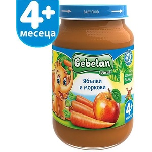 Bebelan пюре ябълка и морков - 190 г (1168)