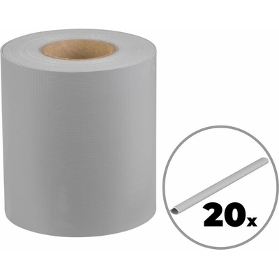 Páska Strend Pro EUROSTANDARD, 190 mm, L-26 m, tieniaca, sivá, krycia, na plotové panely, 1050 g/m2, PVC, RAL7040