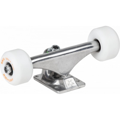 MINI LOGO RAW TRUCKS + ML BEARINGS + A-CUT 53mm 90a White Wheels (Set of 2)