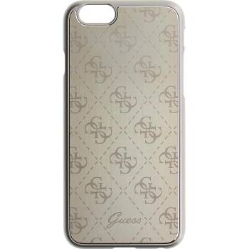 GUESS Луксозен Алуминиев Калъф за iPhone 6/6s, GUESS Aluminium Case, Златист (GUHCP6MEGO)