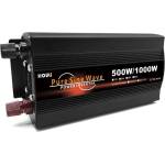 Houli Power Inverter инвертор на напрежение от 12V на 230V, 500W/1000W, чиста синусоида, 1 контакт (HPZD0005U 12V/50Hz/230V/EU)