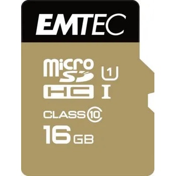 Image 1 of EMTEC microSDHC Gold Plus 16GB Class 10 ECMSDM16GHC10GP
