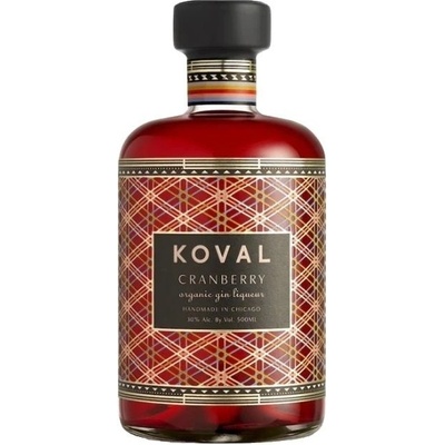 Koval Cranberry gin liqueur Organic 30% 0,5 l (čistá fľaša)