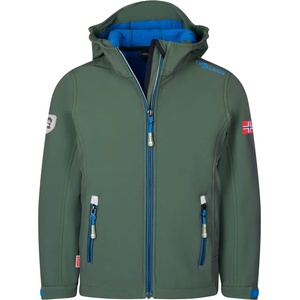 TROLLKIDS Детско софтшел яке Trollkids Kid's Trollfjord Jacket Softshell jacket - Ivy / Electric Blue / Black - размер 110 (EU) (703-2088-1813)