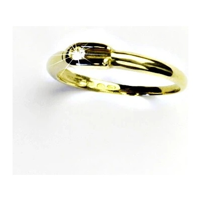 Čištín zlatý s briliantem žluté zlato VR 283