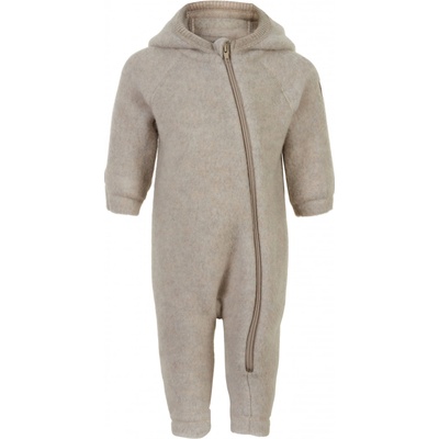 Mikk Line kojenecký vlněný merino overal Melange Offwhite