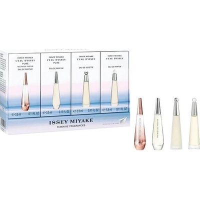 Issey Miyake EDP L´Eau d´Issey Pure Nectar De Parfum 3,5 ml + EDP L´Eau d´Issey Pure 3,5 ml + EDT L´Eau d´Issey 3,5 ml + EDP L´Eau d´Issey 3,5 ml darčeková sada