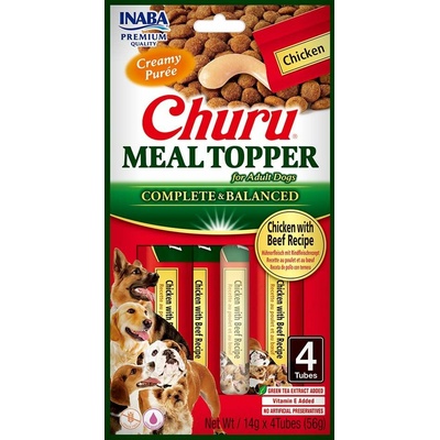 Churu Dog Meal Topper Chicken with Beef Recipe 4 x 14 g