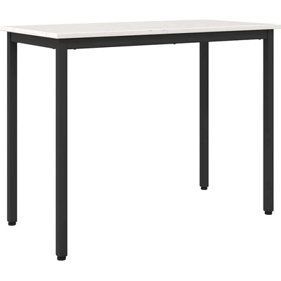 vidaXL Маса Бяло 100 x 50 x 77 см Инженерна дървесина и стомана (873795)