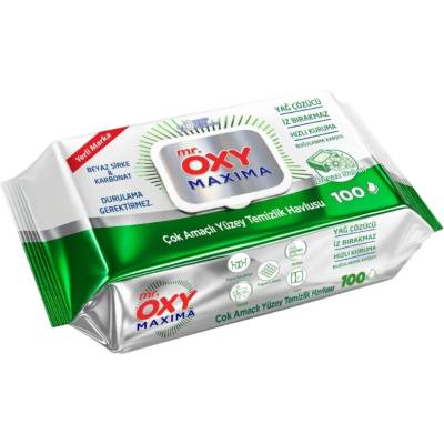 Mr. oxy maxima, мокри кърпички за повърхности, Сапун, 100 бр