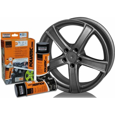 Foliatec Spray film - tekutá guma gunmetal šedá metalická matná 2x400 ml sada