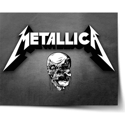 Sablio Plagát METALLICA Lebka Sivá - 90x60 cm