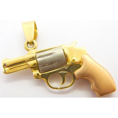 Klenoty Budín zlatý přívěsek v kombinaci zlata zbraň H3077