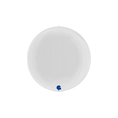 GRABO fóliový balónek Koule bílá 4D 38cm 15" nafukovací