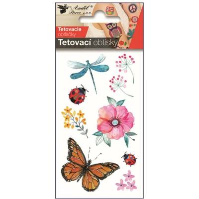 Anděl Tetovací obtisky louka 10,5 x 6 cm 16058