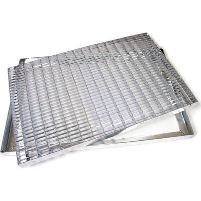 FLOMA Grid Kovová venkovní čistící vstupní rohož s rámem 50 x 100 x 3,3 cm
