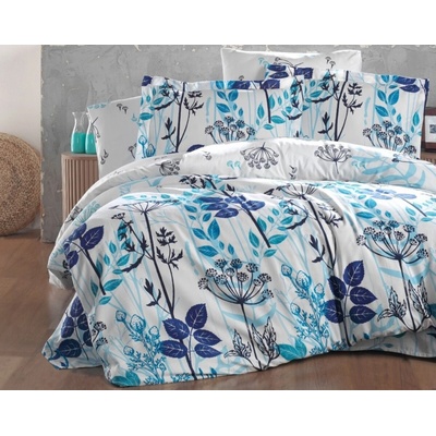 Brotex Obliečky Satén Garden Blue 140x200 70x90