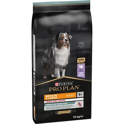 PURINA PRO PLAN Medium & Large Adult Sensitive Digestion Grain Free - 12 kg