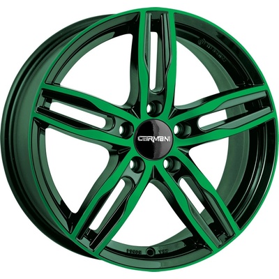 CARMANI 14 6,5x16 5x100 ET38 neon green polished