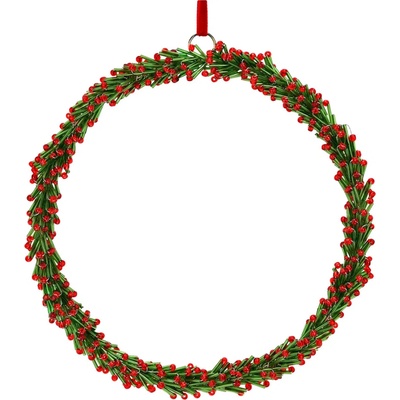 WURM Skleněný vánoční věnec 20 cm zeleno-červený kruh – Zboží Dáma