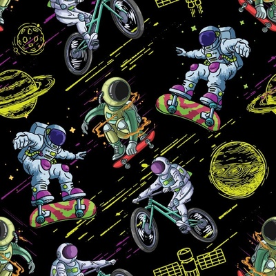 Látka softshell zimný astronaut na čiernej