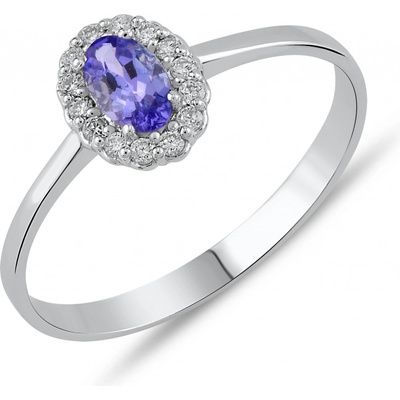 Lillian Vassago Prsten s tanzanitem a brilianty, bílé zlato LLV11 SMR5730 02 TAN