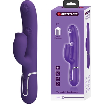 Pretty Love Gigi Twinkled Tenderness 3in1 Licking & Tapping Rabbit Vibrator Purple