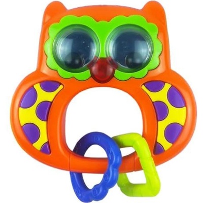 Baby Mix Детска дрънкалка със звук Baby Mix Сова оранжева