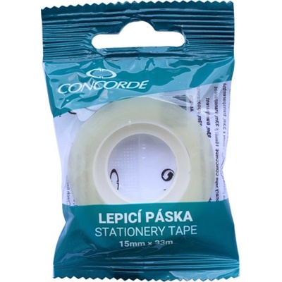 CONCORDE Lepicí páska 15 mm x 33 m, transparentní