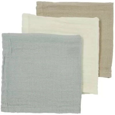 Meyco Mušelínová plena-žínka Offwhite/light grey/sand 3 ks