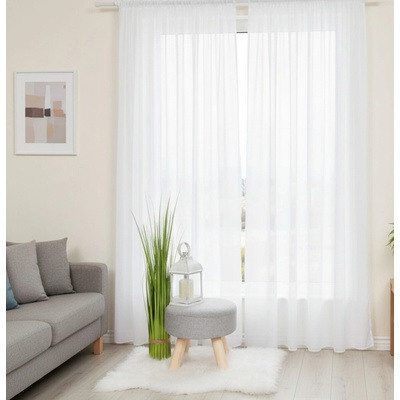 Záclona, Dreher 5001 s olovkom metráž, biela 125 cm