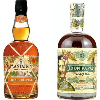 Don Papa Baroko 40% 0,7 l a Plantation Rum Barbados Grande Réserve 40% 0,7 l (set)