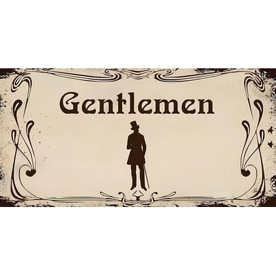Plechová ceduľa značka Restrooms gentlemen 30,5cm x 15,5cm Plechová tabuľa