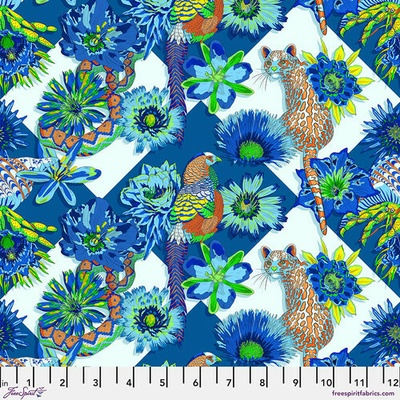 Bavlněná látka květinová modrá | Sam Wilde – Marvelous Menagerie – Cornflower Florescence