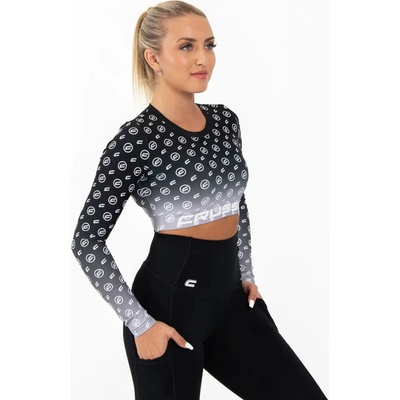Crop Top dlhý rukáv CSW 127 BLACK