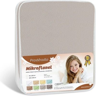 Bellatex prostěradlo mikroflanel světle šedé 90x200